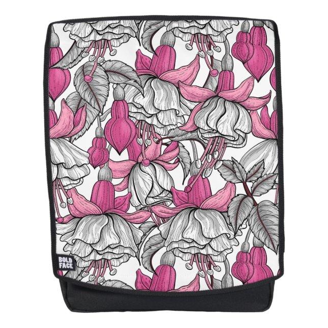 Mochila Fuchsia en blanco y rosa (Anverso)