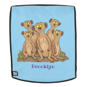 Mochila Funny meerkat ilustracion personalizado familiar