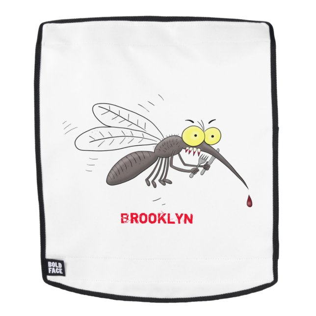 Mochila Funny mosquito insect cartoon illustration (Cara extraíble)