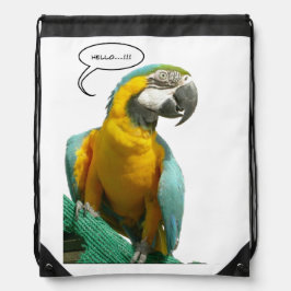 Mochila Funny Talking Parrot Drawstring Backpack