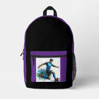 Mochila Futbolista Corriendo Con Balón