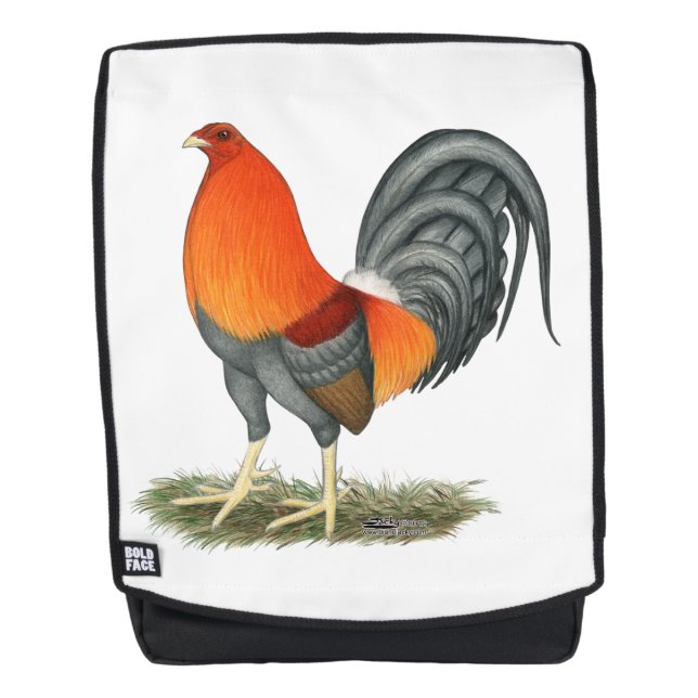 Mochila Gallo Azul Rojo Gamecock (Anverso)