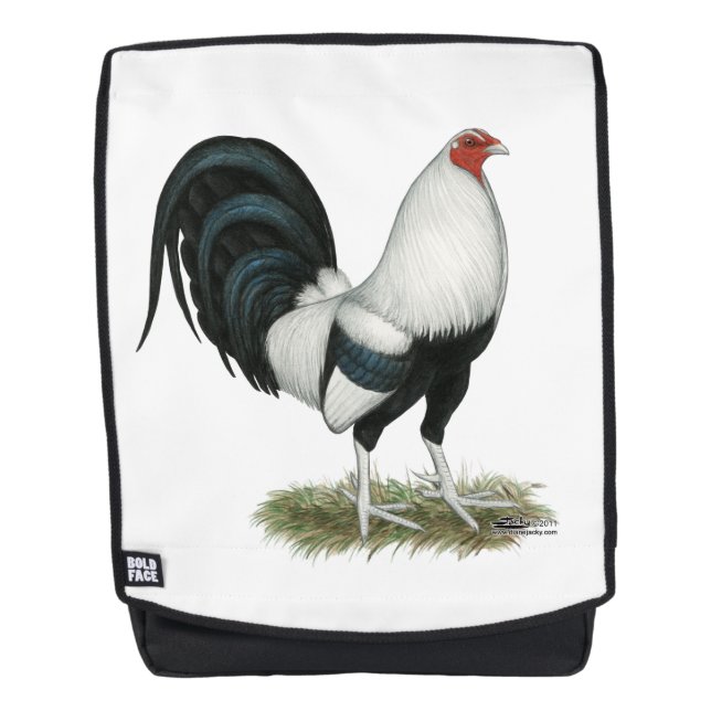 Mochila Gallo de pelea de plata de Duckwing (Anverso)