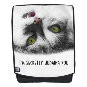 Mochila Gato divertido elegante personalizable