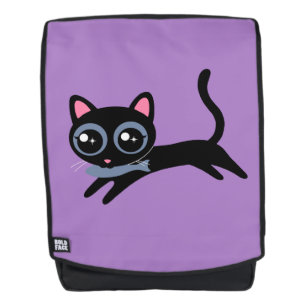 Mochila Gato gatito lindo con regalo de pescado para niñas