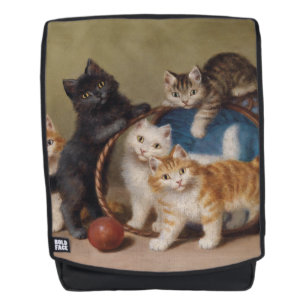 Mochila Gatos Vintage Gatitos Sophie Sperlich La Pelota Ro