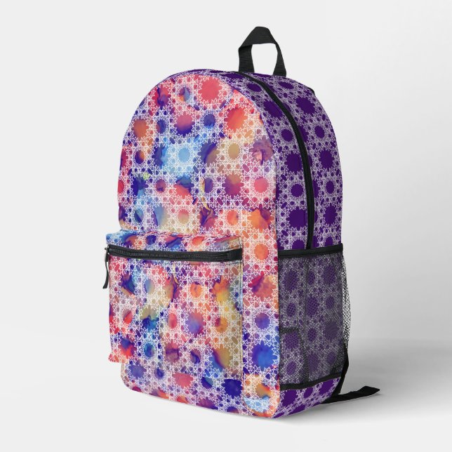 Mochila geométrica multicolor de Joya Eve (Esquina derecha trasera )