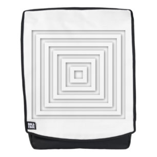 Mochila Geométrico de la plaza blanca