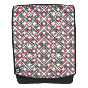 Mochila Geométrico negro rojo y blanco