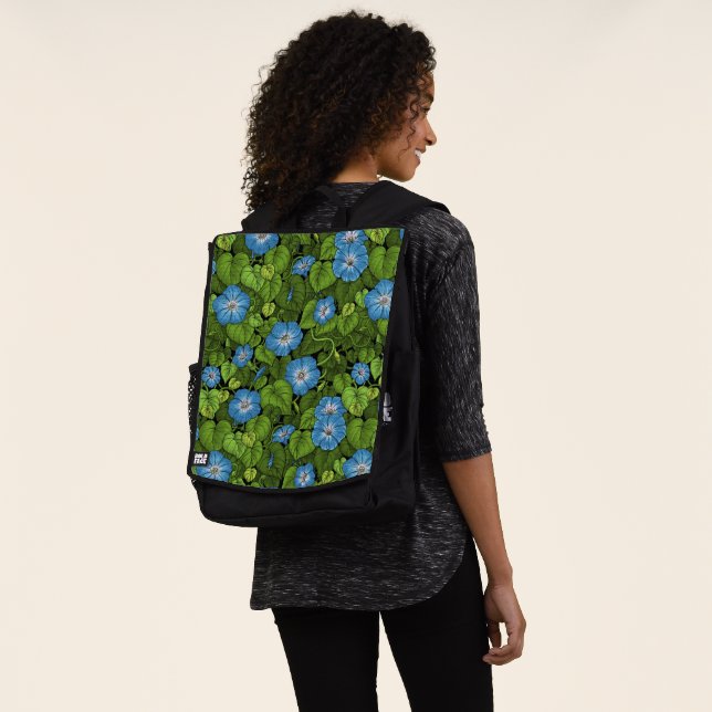 Mochila Gloria matutina en azul y verde (Puesto)