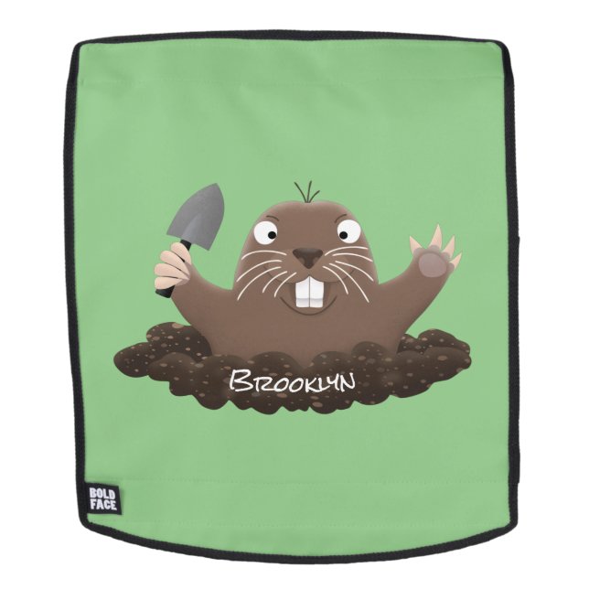 Mochila Gracioso gopher digging personalizado ilustracion (Cara extraíble)