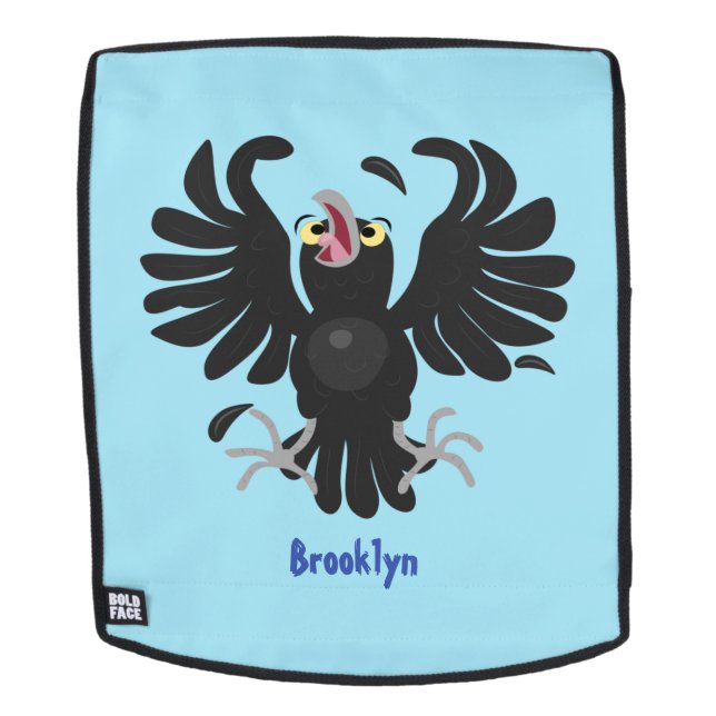 Mochila Gracioso ilustracion de personalizado de cuervos l (Cara extraíble)