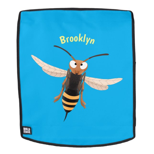 Mochila Gracioso ilustracion personalizado de avispas de a (Cara extraíble)