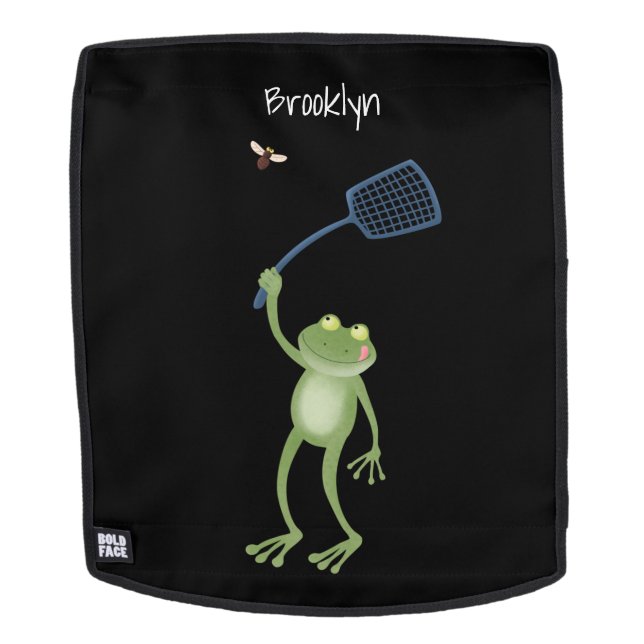 Mochila Gracioso personalizado de la mosca de la sartén ve (Cara extraíble)