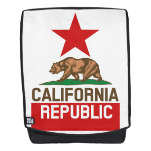 Mochila Gráfico dinámico de la bandera del estado de Calif