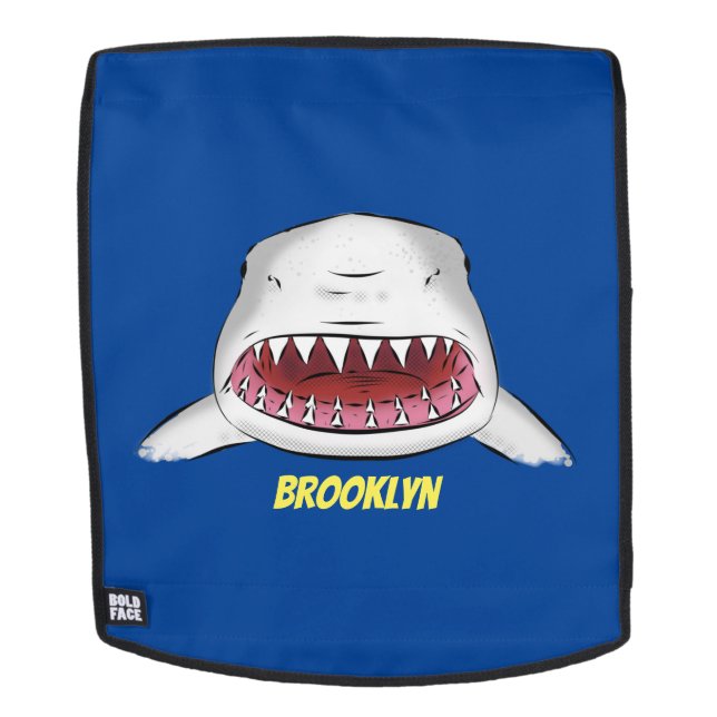 Mochila Gran tiburón blanco significa ilustracion personal (Cara extraíble)