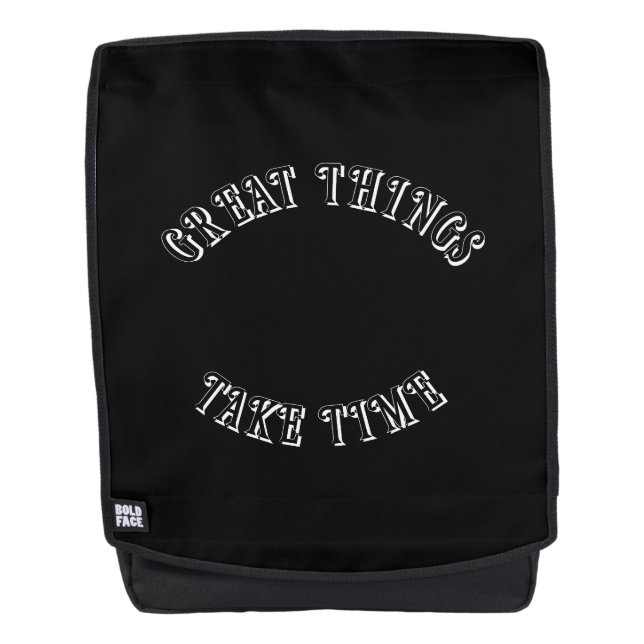 Mochila Great Things Take Time Backpack (Anverso)