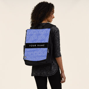 Mochila Griego de la llave del andén azul, tu nombre, pers