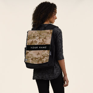 Mochila Guijarros de camuflaje del desierto, tu nombre, pe