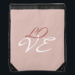 Mochila Guión de caligrafía de color de Rosa de amor<br><div class="desc">Puede cambiar fácilmente las fuentes y los colores. También puede agregar su logotipo y la imagen de fondo como desee.</div>