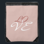 Mochila Guión de caligrafía de color de Rosa de amor<br><div class="desc">Puede cambiar fácilmente las fuentes y los colores. También puede agregar su logotipo y la imagen de fondo como desee.</div>