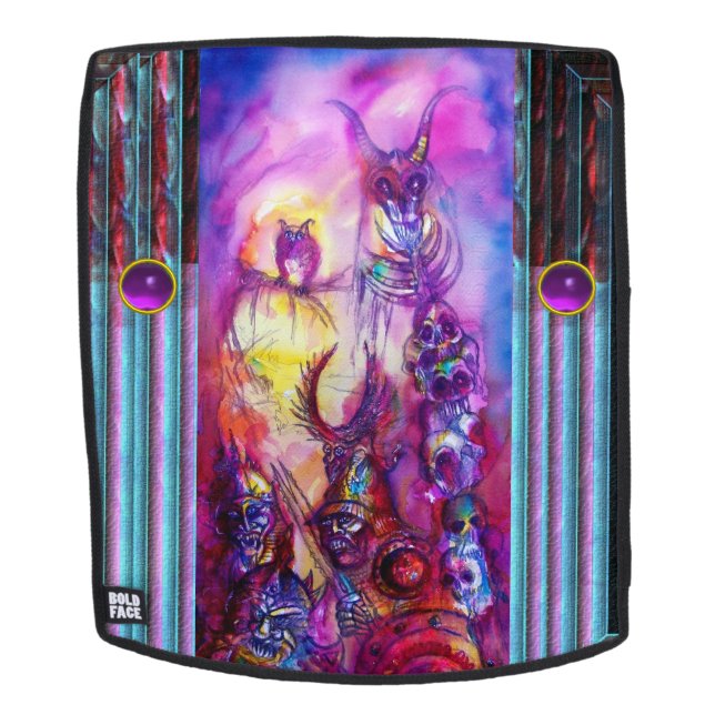 Mochila HALLOWEEN MONSTERS / ORK WAR Fantasía púrpura (Cara extraíble)