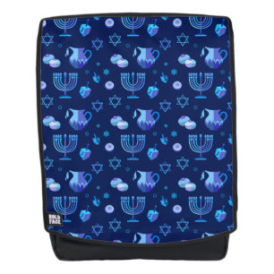 Mochila Hanukkiah Feliz feriado judío en Hanukkah Menorah