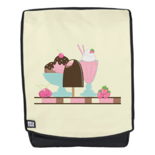 Mochila Helado Sundae Dulce y Refresco de Fresa