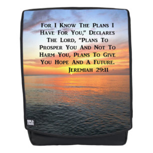 MOCHILA HERMOSA JEREMIAH 29:11 RETROCESO DE FOTO DE SUNRIS