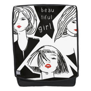 Mochila hermoso chica