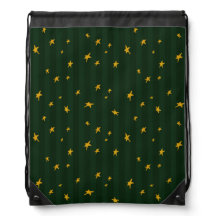 Holiday Green Yellow Star Stripe Christmas