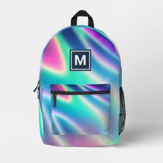 Mochila holográfica iridiscente monográfica