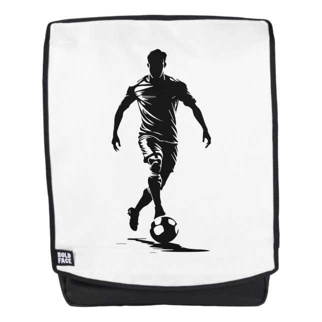 Mochila Hombre de fútbol con balón (Anverso)