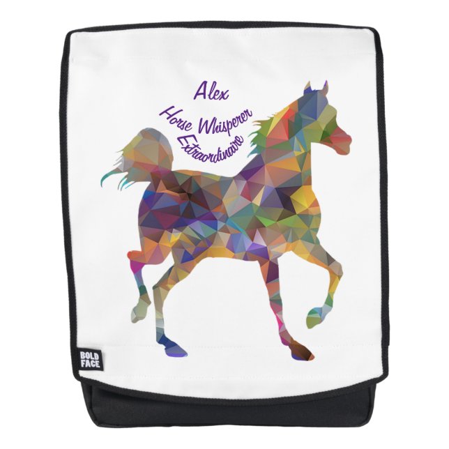 Mochila Horse Whisperer Snazzy Art Horse Personaliza (Anverso)