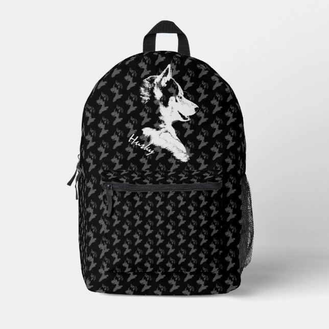 Mochila Husky Cachorro de Husky Siberiano Mochilas (Anverso)