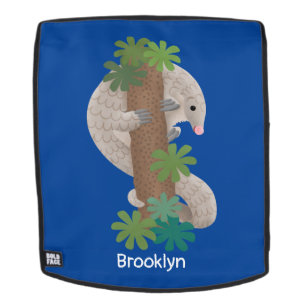 Mochila Ilustracion de hormigón de pangolin feliz