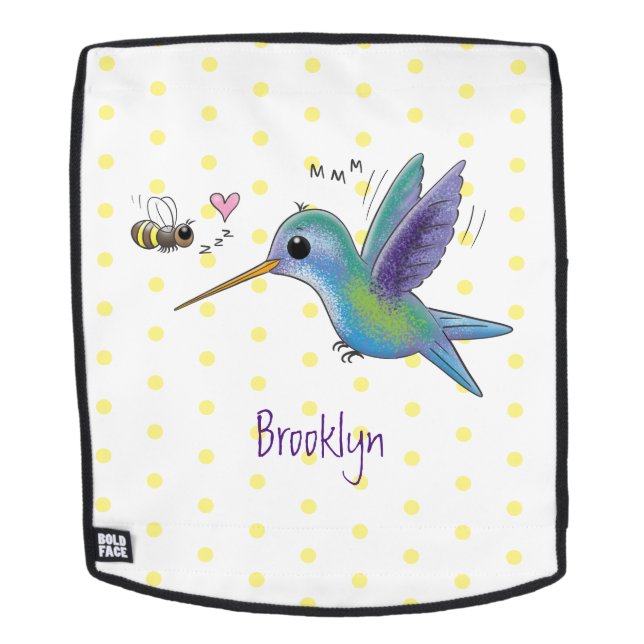 Mochila Ilustracion de personalizado de abejas (Cara extraíble)
