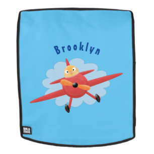 Mochila Ilustracion de personalizado de avión rojo que vue