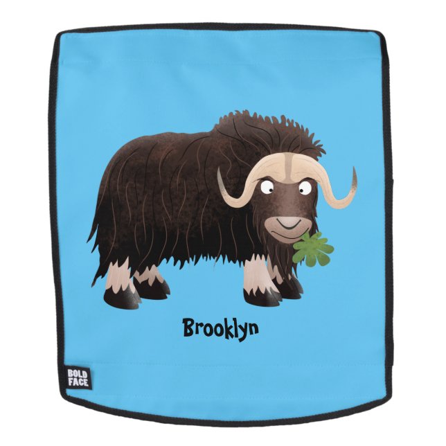 Mochila Ilustracion de personalizado de buey hongo (Cara extraíble)