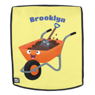 Mochila Ilustracion de personalizado de carretilla naranja