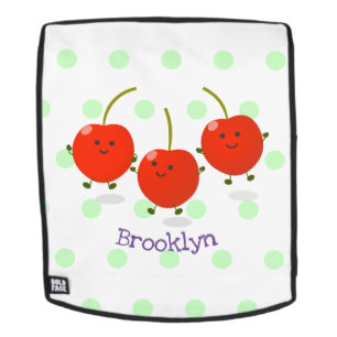 Mochila Ilustracion de personalizado de cerezas rojas de s
