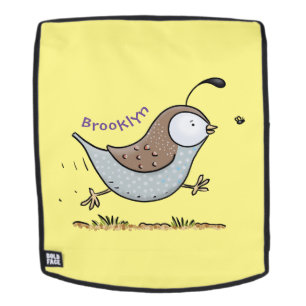 Mochila Ilustracion de personalizado de codorniz de califo