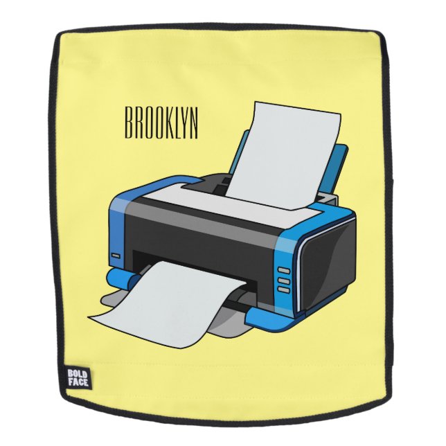 Mochila Ilustracion de personalizado de impresora (Cara extraíble)