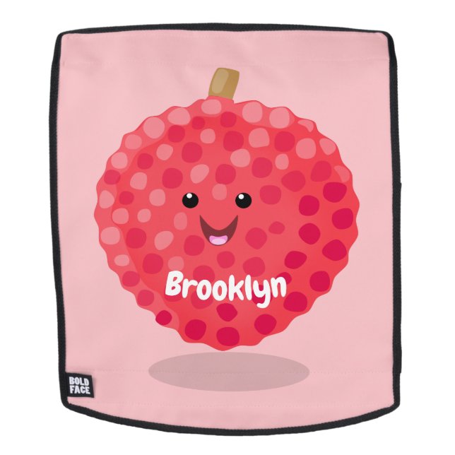 Mochila Ilustracion de personalizado de linché rosado (Cara extraíble)