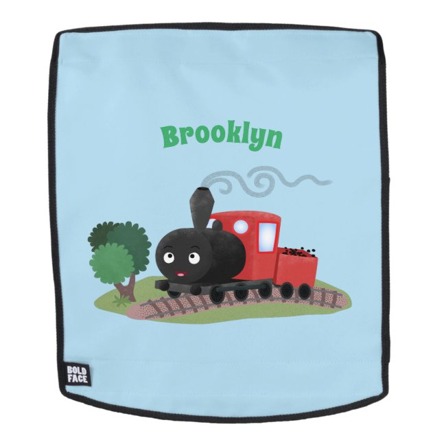 Mochila Ilustracion de personalizado de locomotora de trac (Cara extraíble)