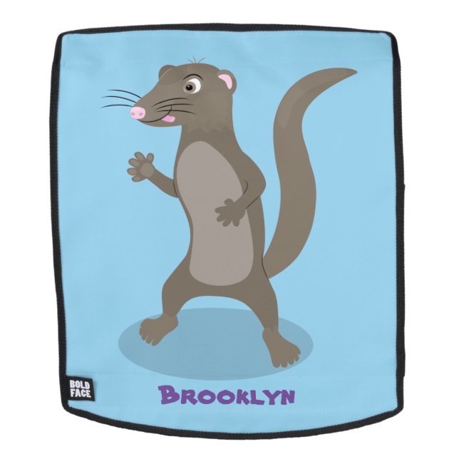 Mochila Ilustracion de personalizado de mongosis suave (Cara extraíble)