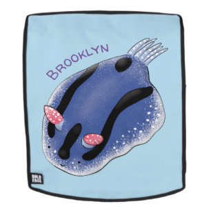 Mochila Ilustracion de personalizado de nudibranquias azul