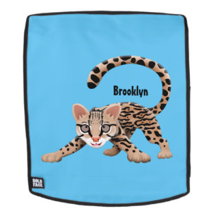 Mochila Ilustracion de personalizado de ocelot de Cute