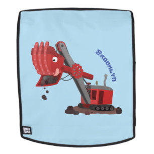 Mochila Ilustracion de personalizado de pala de vapor roja