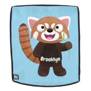 Mochila Ilustracion de personalizado de panda rojo